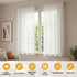 Block Out Curtains 2‑Pack White Light‑Filtering Panels with Rod Pocket 132x160cm