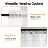 Block Out Curtains 2‑Pack White Light‑Filtering Panels with Rod Pocket 132x160cm