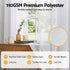 Block Out Curtains 2‑Pack White Light‑Filtering Panels with Rod Pocket 132x160cm