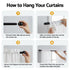 Block Out Curtains 2‑Pack White Light‑Filtering Panels with Rod Pocket 132x160cm
