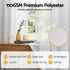 Blockout Curtains 2‑Pack White Light‑Filtering Panels with Rod Pocket 132x213cm