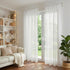 Blockout Curtains 2‑Pack White Light‑Filtering Panels with Rod Pocket 132x213cm