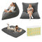 3‑in‑1 Corduroy Bean Bag – Memory Foam, Floor Cushion/Sofa/Chair, Grey