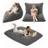 3‑in‑1 Bean Bag Cover – Corduroy, 180×140cm, Floor Cushion/Sofa/Chair, Grey