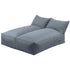2‑Seater Bean Bag Cover – 600D Outdoor, L‑Shape Support, 160×150×80cm, Grey