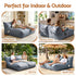 2‑Seater Bean Bag Cover – 600D Outdoor, L‑Shape Support, 160×150×80cm, Grey