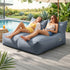 2‑Seater Bean Bag Cover – 600D Outdoor, L‑Shape Support, 160×150×80cm, Grey