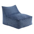 Corduroy Bean Bag Cover – L‑Shape Support, Soft Texture, Washable, Blue
