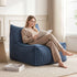 Corduroy Bean Bag Cover – L‑Shape Support, Soft Texture, Washable, Blue