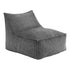 Corduroy Bean Bag Cover – L‑Shape Support, Soft Texture, Washable, Grey
