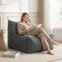 Corduroy Bean Bag Cover – L‑Shape Support, Soft Texture, Washable, Grey