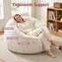 Faux Fur Bean Bag Cover – Large 107cm, Beige, Soft, Washable, No Filling