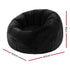 Faux Fur Bean Bag Cover – Large 107cm, Black, Soft, Washable, No Filling