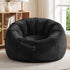 Faux Fur Bean Bag Cover – Large 107cm, Black, Soft, Washable, No Filling