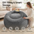 Faux Fur Bean Bag Cover – Large 107cm, Grey, Soft, Washable, No Filling