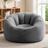 Faux Fur Bean Bag Cover – Large 107cm, Grey, Soft, Washable, No Filling