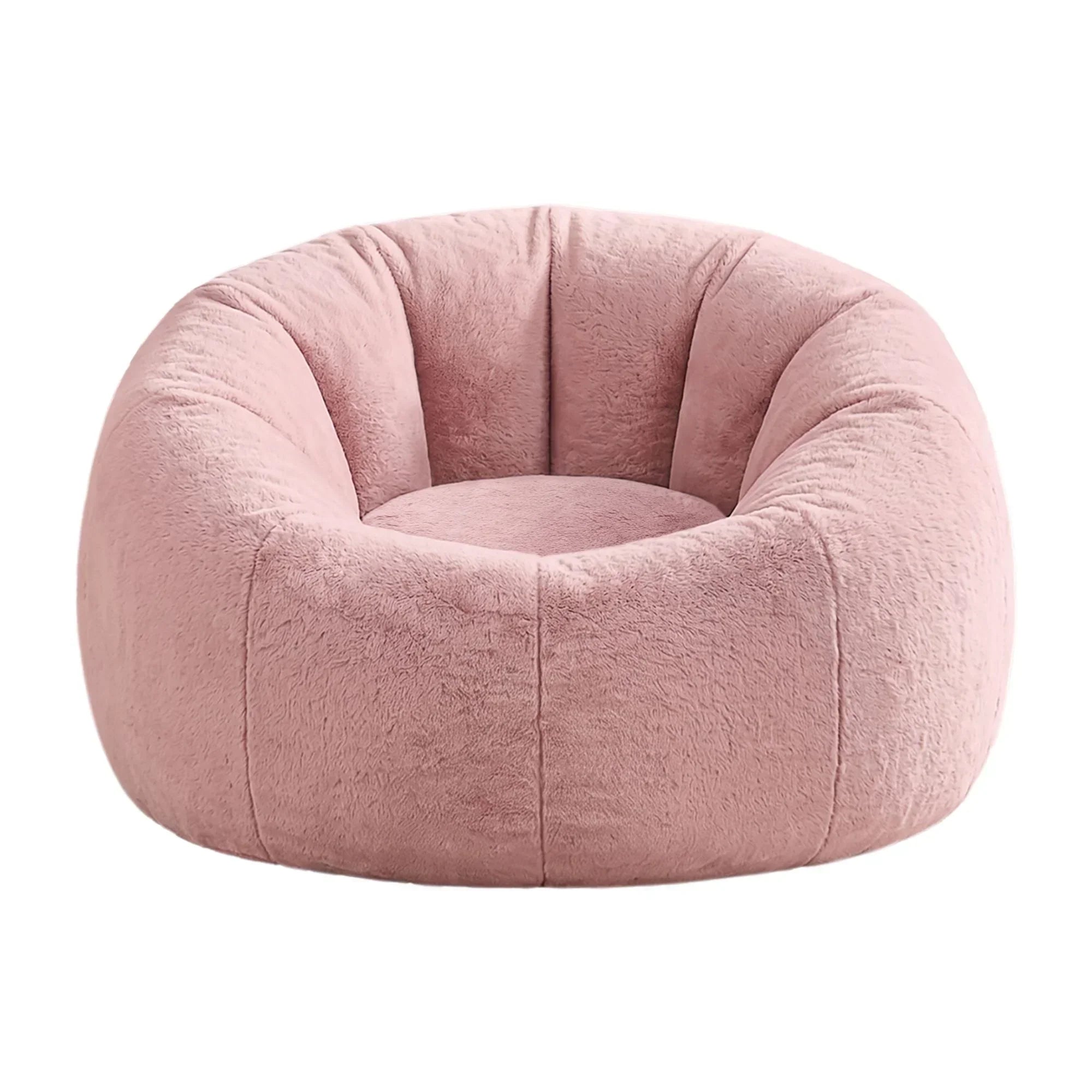 Faux Fur Bean Bag Cover – Large 107cm, Pink, Soft, Washable, No Filling