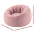 Artiss Faux Fur Bean Bag Cover – Large 107cm, Pink, Soft, Washable, No Filling