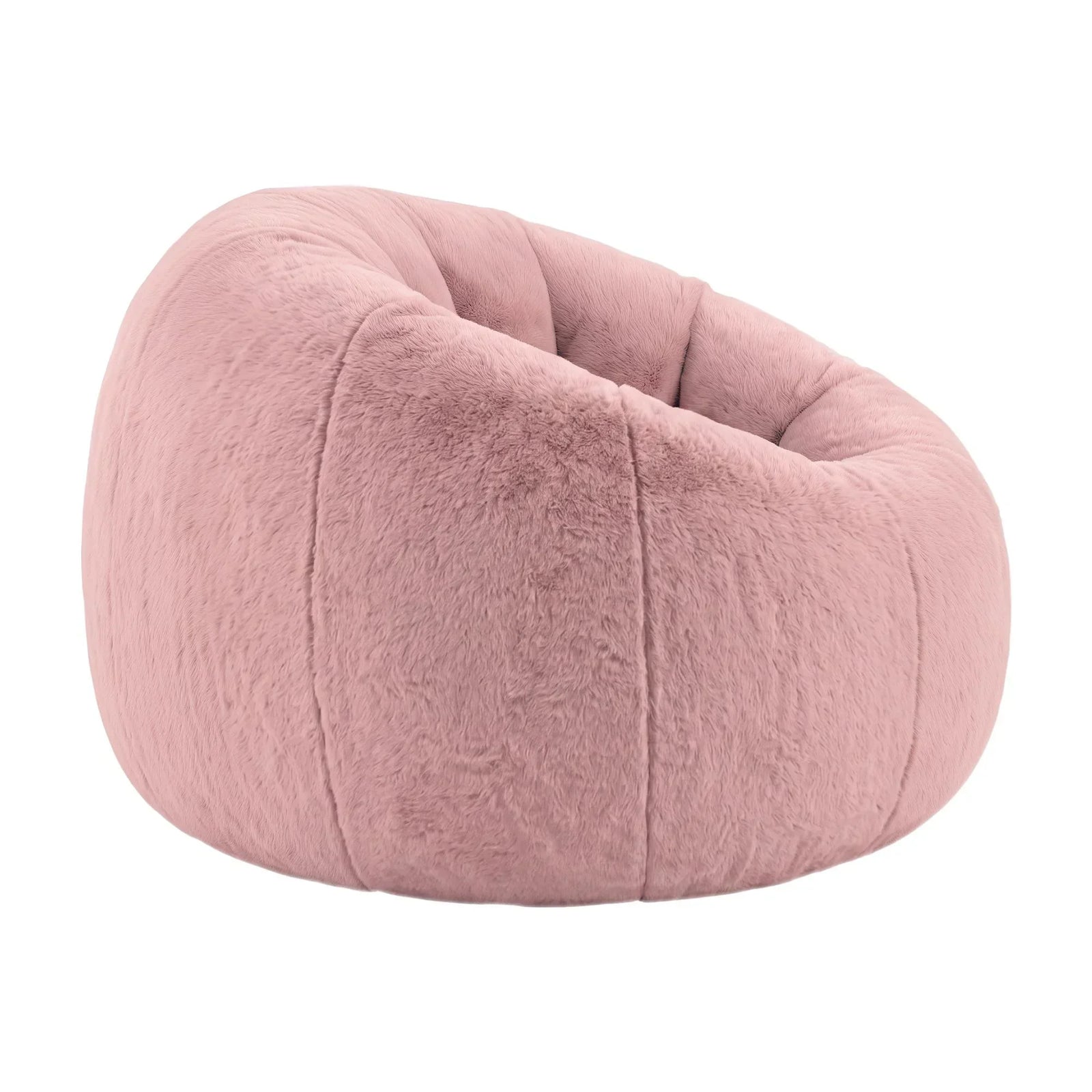 Artiss Faux Fur Bean Bag Cover – Large 107cm, Pink, Soft, Washable, No Filling
