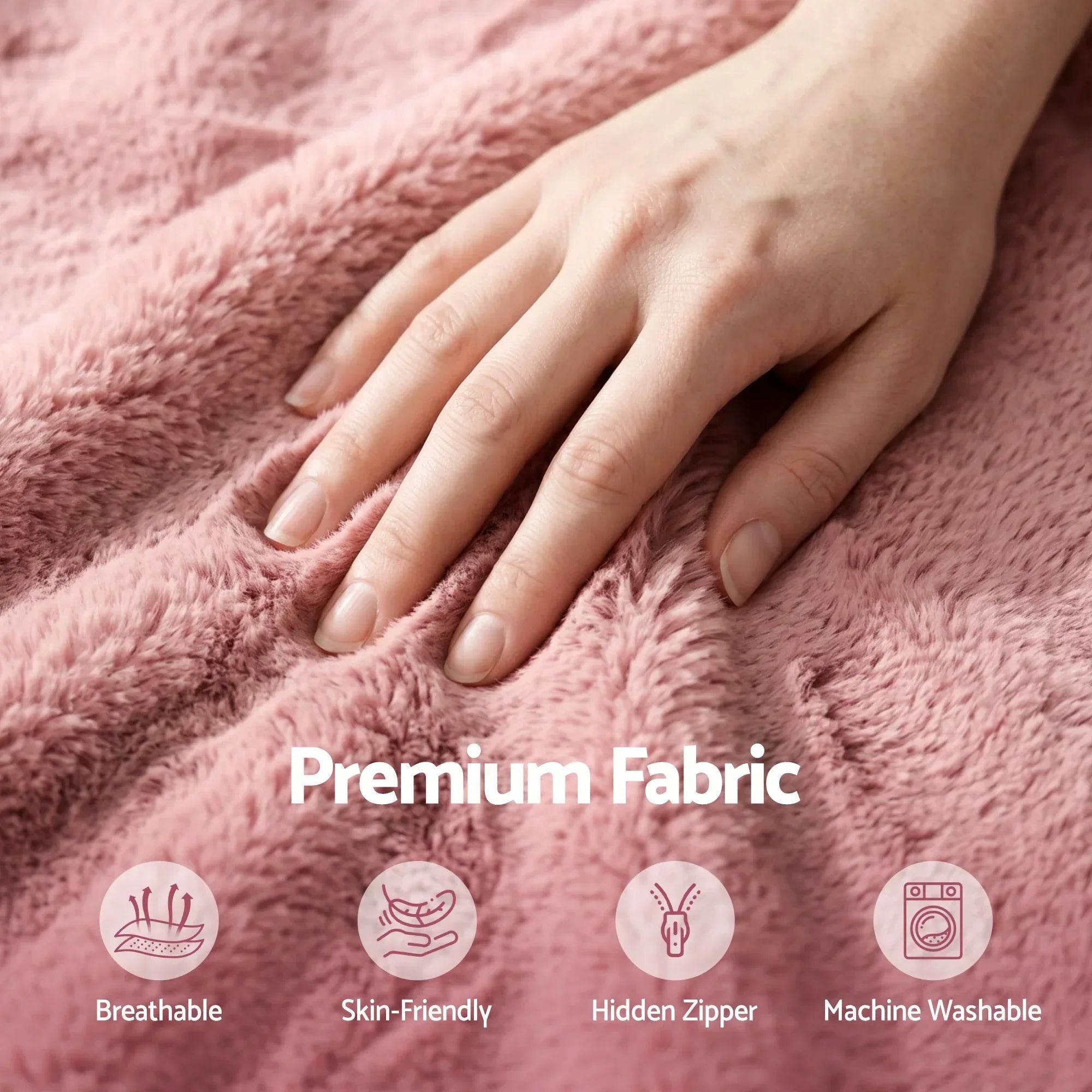 Faux Fur Bean Bag Cover – Large 107cm, Pink, Soft, Washable, No Filling