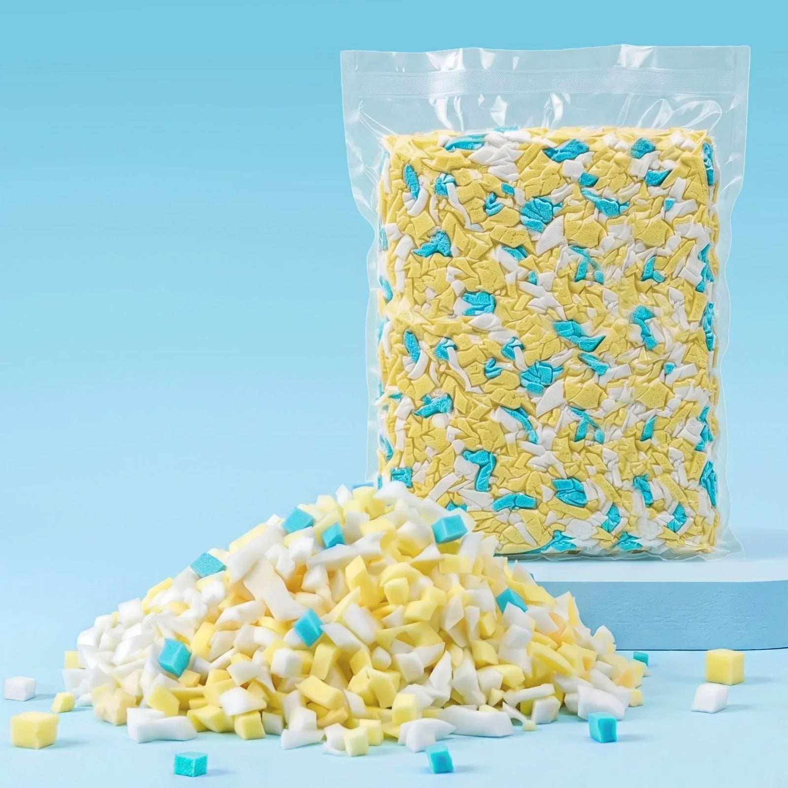 5lbs (2.2KG) Bean Bag Filler Shredded Memory Foam Filling High Density Soft Pillow Stuffing for Bean Bag Chair, Couch Cushion, Dog Bed, Stuffed Animals and Arts Crafts