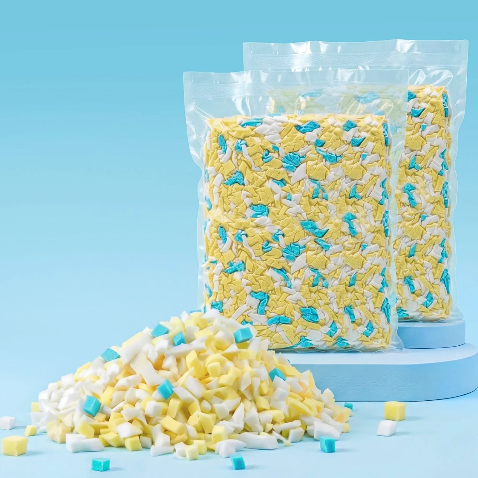 10lbs (4.4KG) Bean Bag Filler Shredded Memory Foam Filling High Density Soft Pillow Stuffing for Bean Bag Chair, Couch Cushion, Dog Bed, Stuffed Animals and Arts Crafts