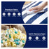 Indoor/Outdoor Bean Bag Chair – Memory Foam, L‑Shape Support, Blue/White