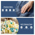 L‑Shape Corduroy Bean Bag – Memory Foam, Supportive Seating, Blue