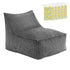 L‑Shape Corduroy Bean Bag – Memory Foam, Supportive Seating, Grey