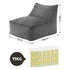 L‑Shape Corduroy Bean Bag – Memory Foam, Supportive Seating, Grey