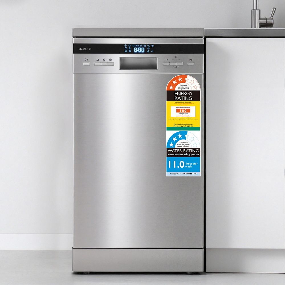 10 Place Settings Freestanding Dishwasher Silver