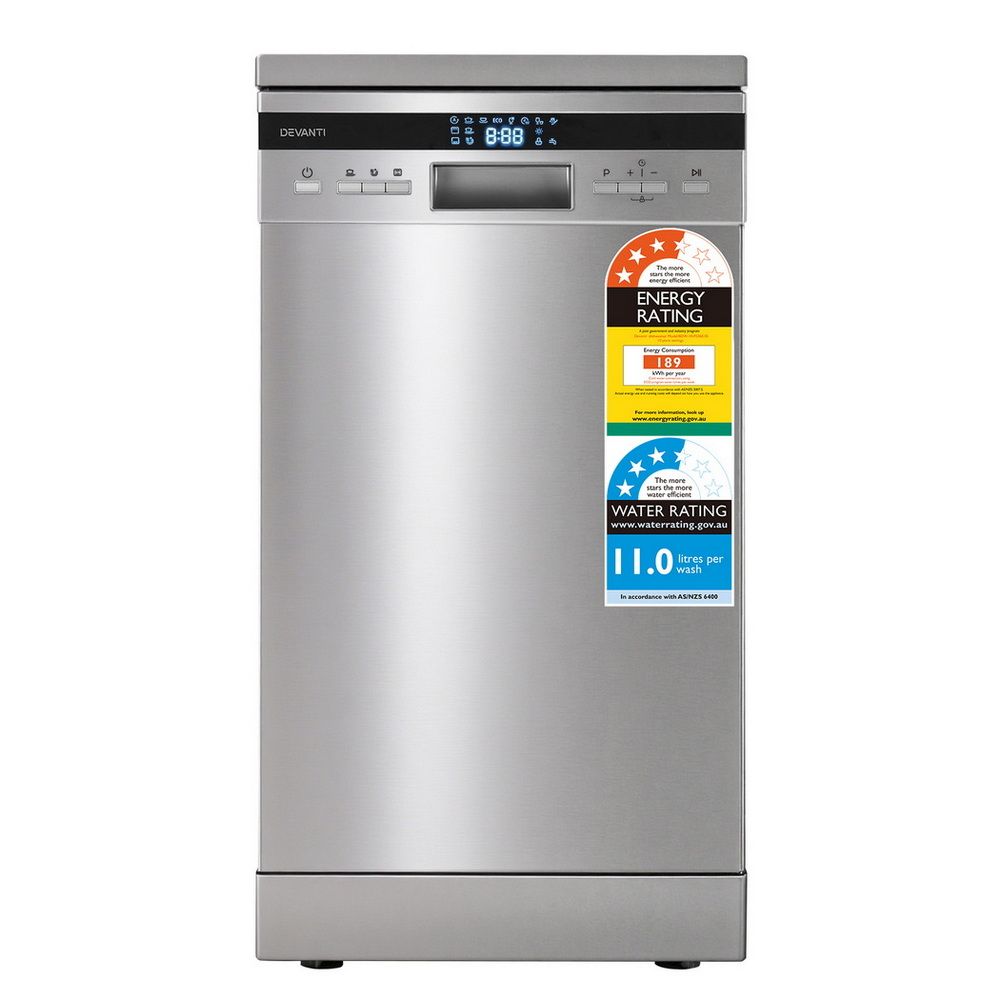 10 Place Settings Freestanding Dishwasher Silver
