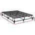Double Size Metal Bed Frame Grey Fabric Upholstered Slatted Support 300KG MASON