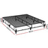 King Size Metal Bed Frame Grey Fabric Upholstered Slatted Support 300KG MASON