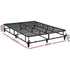Queen Size Metal Bed Frame Grey Fabric Upholstered Slatted Support 300KG MASON