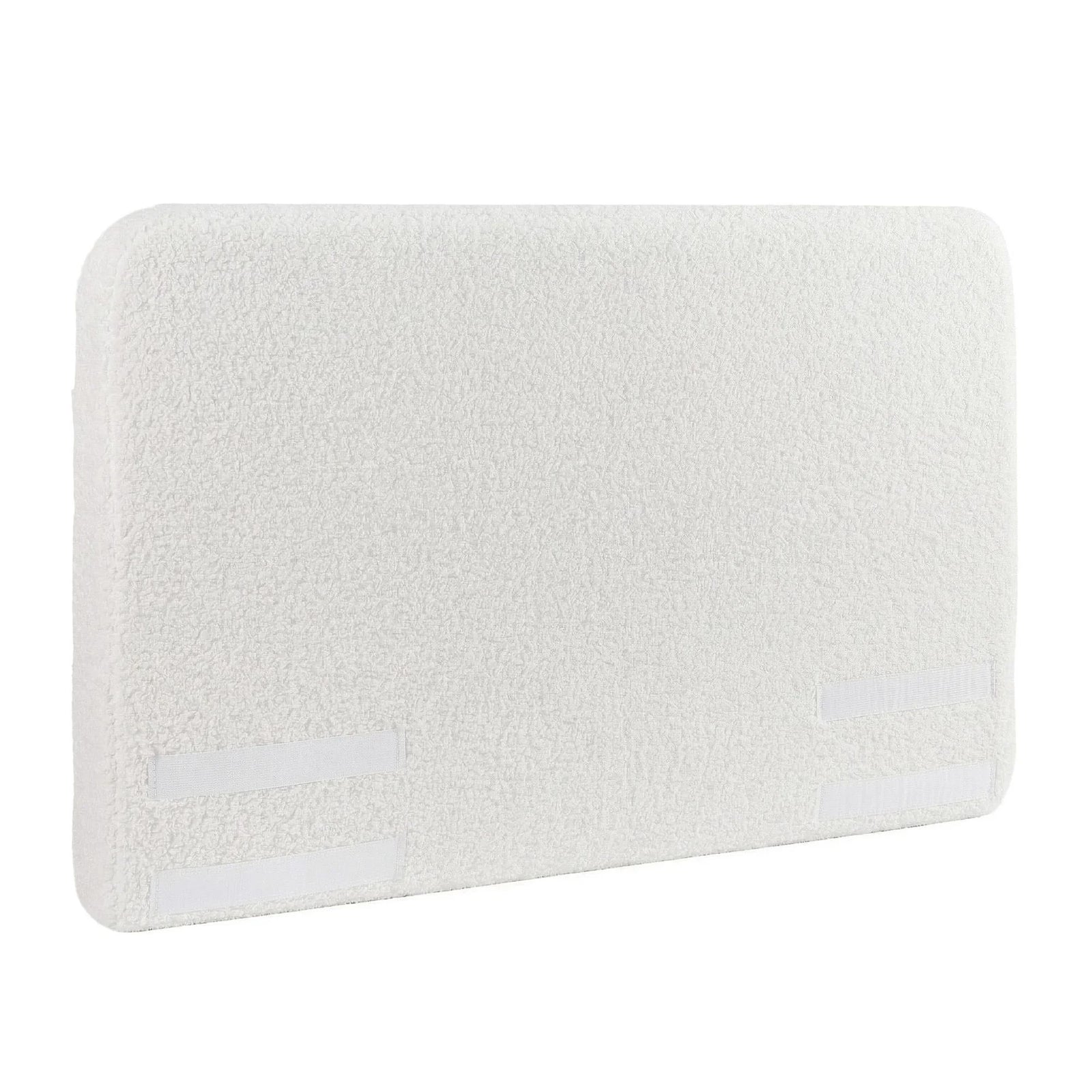 Double Headboard for Bed Frame Boucle Fabric No-Assembly Vacuum Compressed Soft Backrest with Removable Washable Cover 155cm Wide