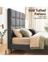 Bed Headboard Double Bedhead Linen Fabric Charcoal