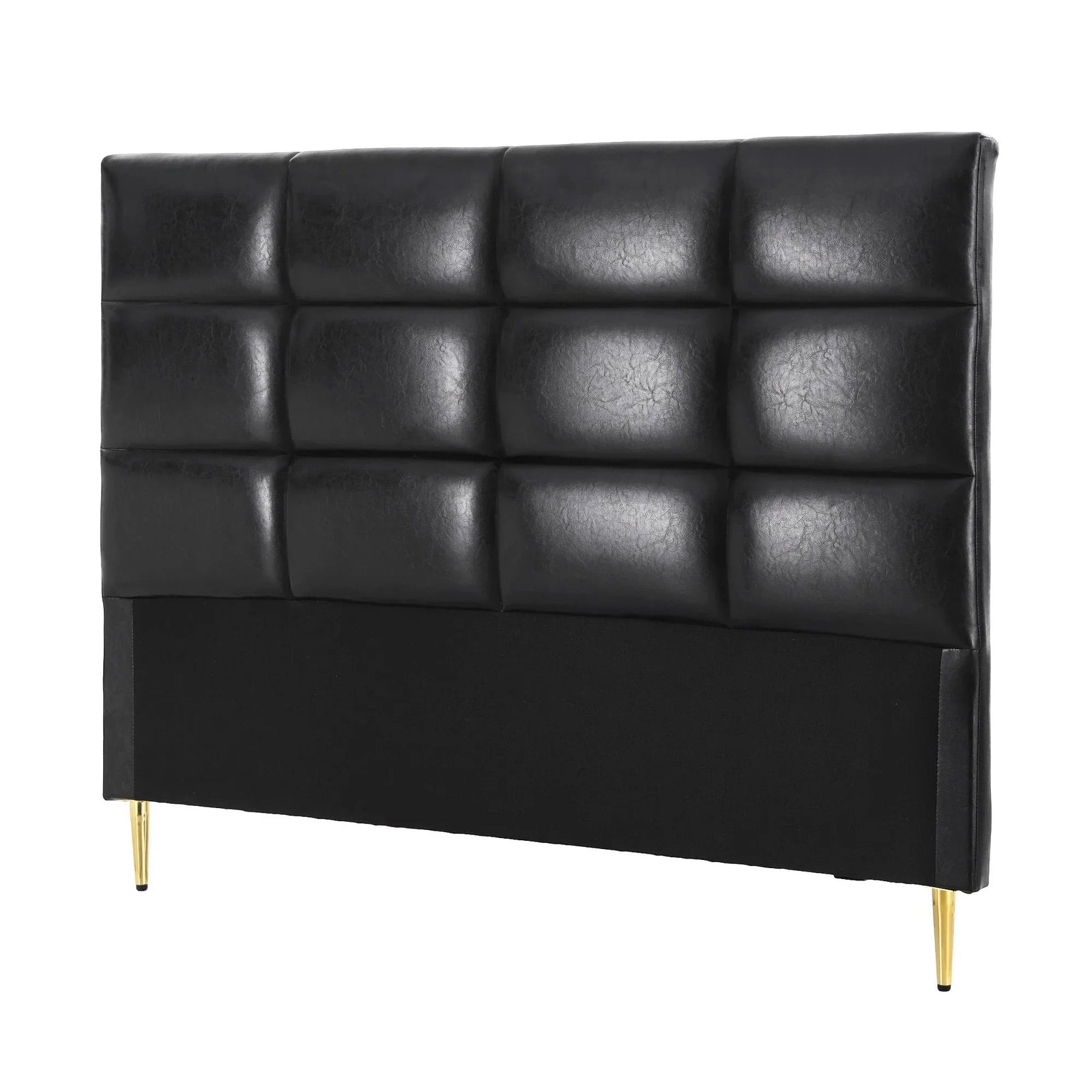 Bed Headboard Queen Bedhead PU Leather Black