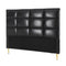 Bed Headboard Queen Bedhead PU Leather Black