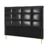 Bed Headboard Queen Bedhead PU Leather Black