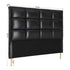 Bed Headboard Queen Bedhead PU Leather Black