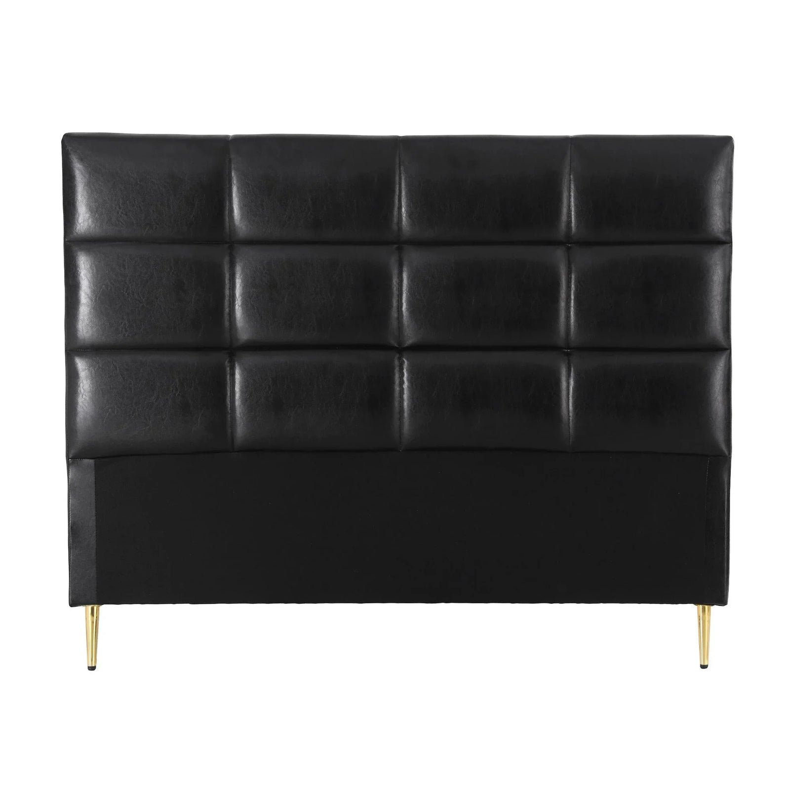 Bed Headboard Queen Bedhead PU Leather Black