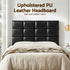 Bed Headboard Queen Bedhead PU Leather Black