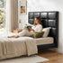 Bed Headboard Queen Bedhead PU Leather Black