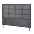 Bed Headboard Queen Bedhead Linen Fabric Charcoal