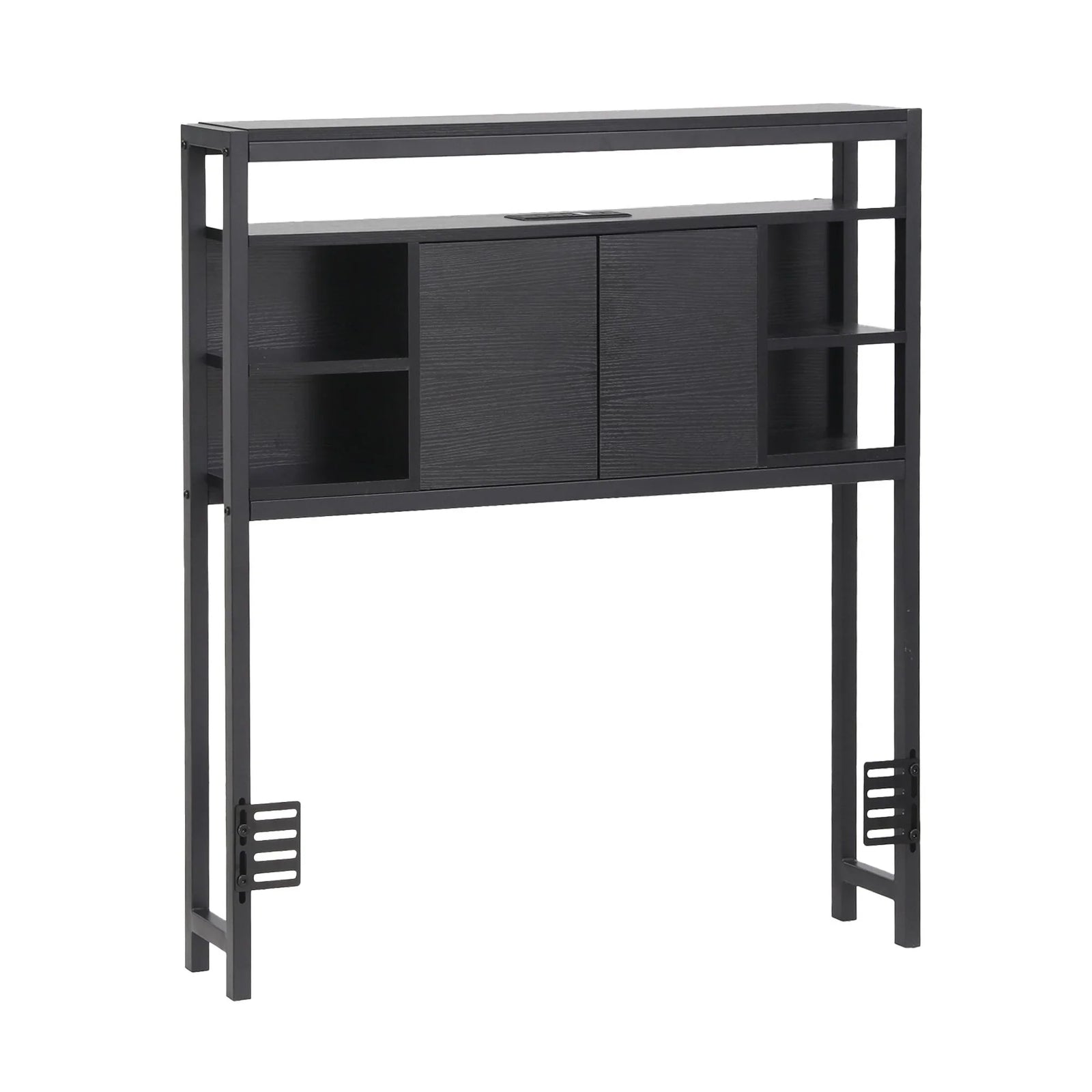 Bed Headboard King Single Storage Bedhead Charging Station Black