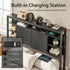 Bed Headboard King Single Storage Bedhead Charging Station Black