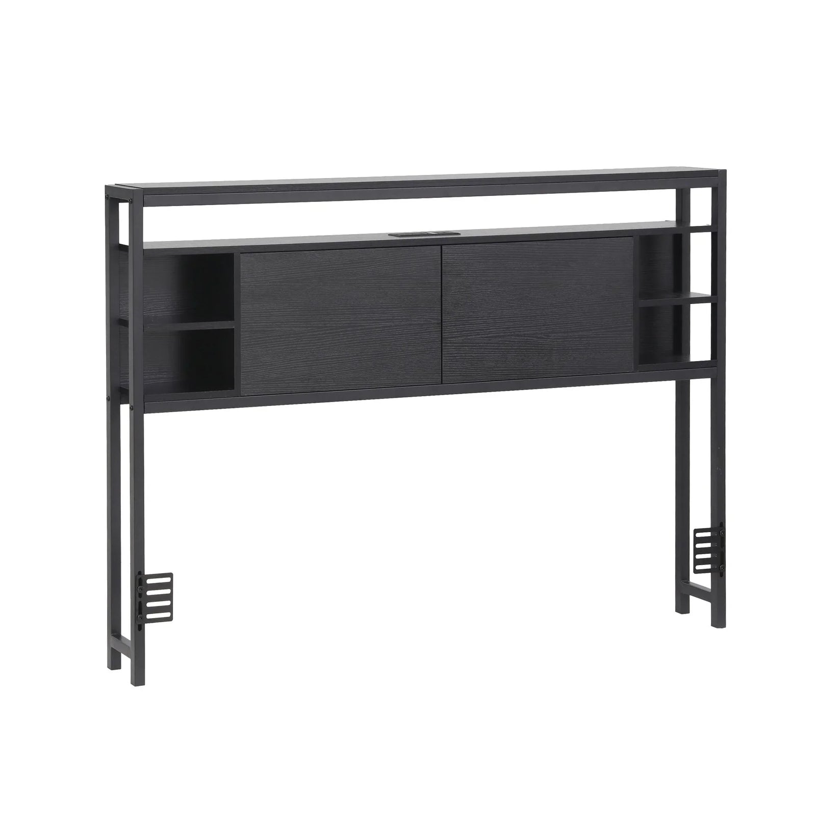 Bed Headboard Queen Storage Bedhead Charging Station Black
