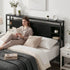 Bed Headboard Queen Storage Bedhead Charging Station Black