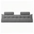 Artiss Headboard Pillow King Wedge Backrest Triangular with 2 Cushions Grey